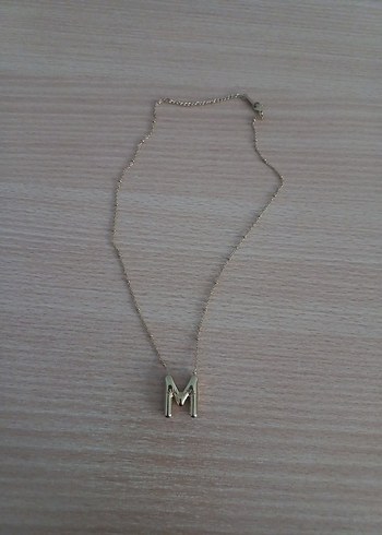 M Harfi Paslanmaz Çelik Kolye - Görsel 3