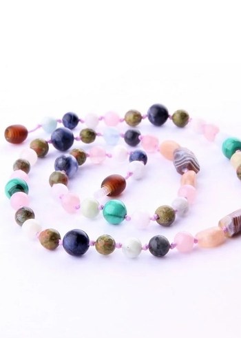 Gizemli Doğal Taş Kadın Kolye - Görsel 2