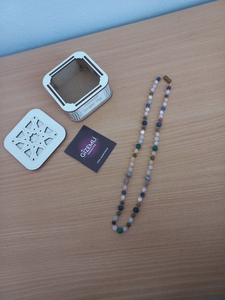 Gizemli Doğal Taş Kadın Kolye - Görsel 5