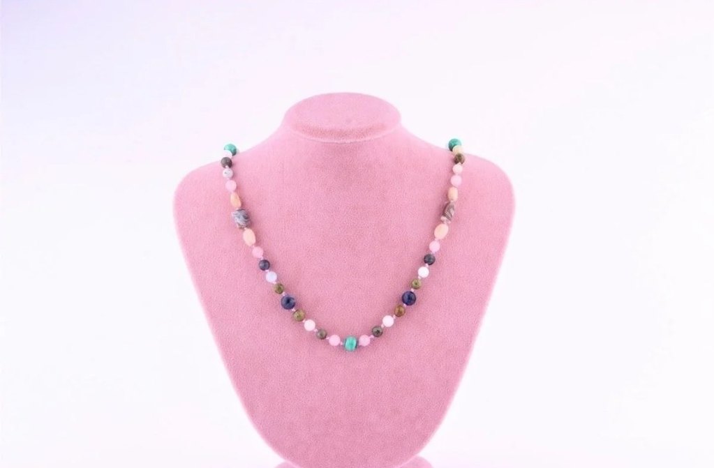 Gizemli Doğal Taş Kadın Kolye - Görsel 4