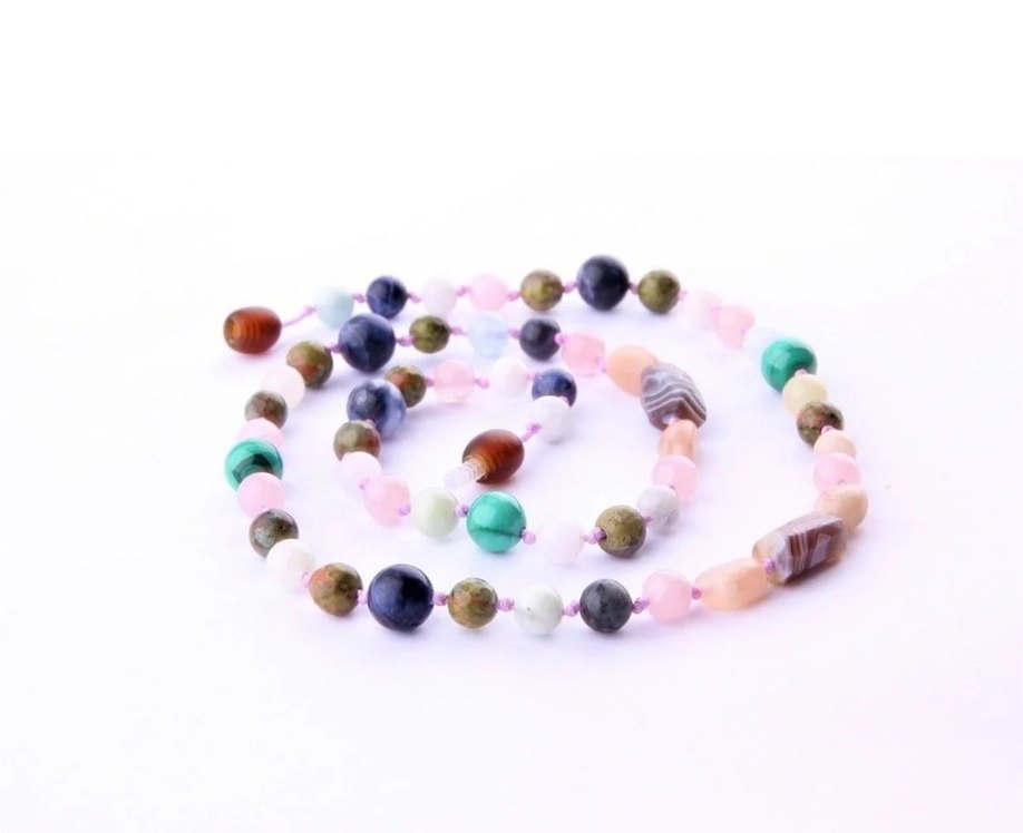 Gizemli Doğal Taş Kadın Kolye - Görsel 2