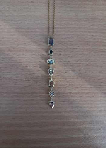 Bohem Zincir Detaylı Çok Renkli Midi Kolye - Görsel 6