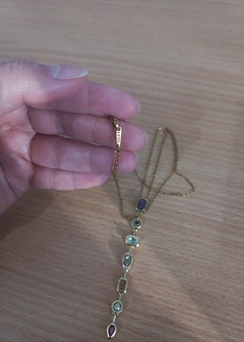 Bohem Zincir Detaylı Çok Renkli Midi Kolye - Görsel 8