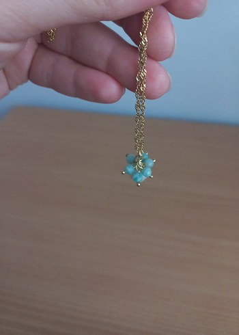 Osmanlı Doğal Taş İnci Amazonit Doğal Taş Kolye - Görsel 9