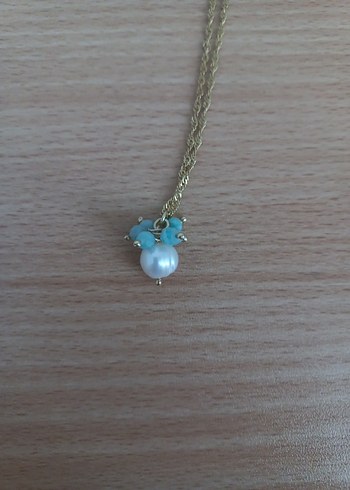 Osmanlı Doğal Taş İnci Amazonit Doğal Taş Kolye - Görsel 6