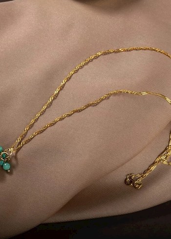 Osmanlı Doğal Taş İnci Amazonit Doğal Taş Kolye - Görsel 3