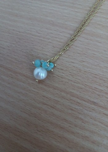 Osmanlı Doğal Taş İnci Amazonit Doğal Taş Kolye - Görsel 7