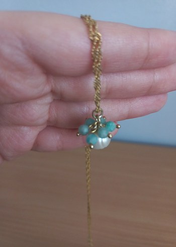 Osmanlı Doğal Taş İnci Amazonit Doğal Taş Kolye - Görsel 14