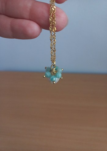 Osmanlı Doğal Taş İnci Amazonit Doğal Taş Kolye - Görsel 10