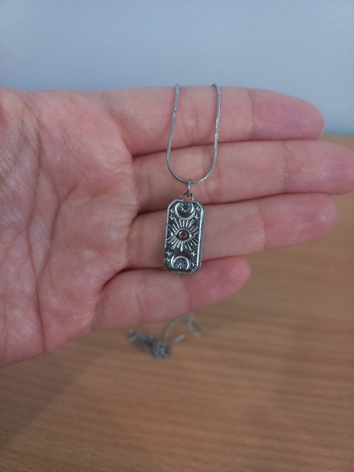 Tarot Dikdörtgen Plaka Kolye - Görsel 3