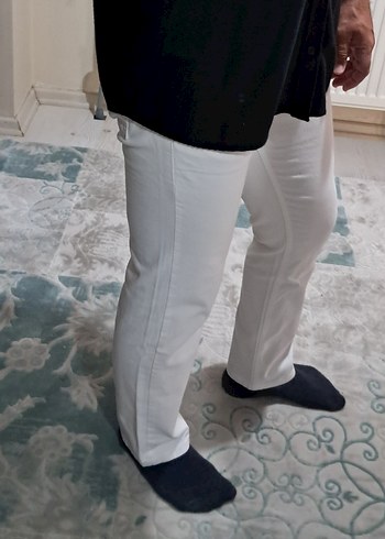 Erkek Beyaz Regular Fit Günlük Pantolon