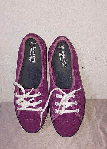 37 Beden mor Renk Lacoste orijinal 37 numara