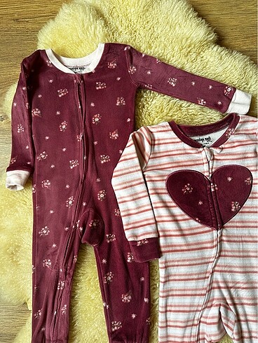 Kız bebek 2li velur tulum set