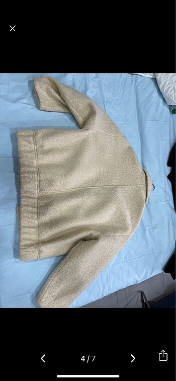s Beden camel Renk Mango oversize kısa kaşe