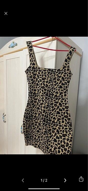 Zara leopar elbise