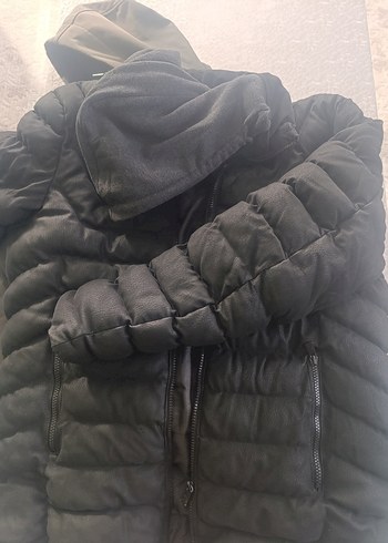 Siyah Fermuarlı erkek Kışlık Mont - Görsel 2