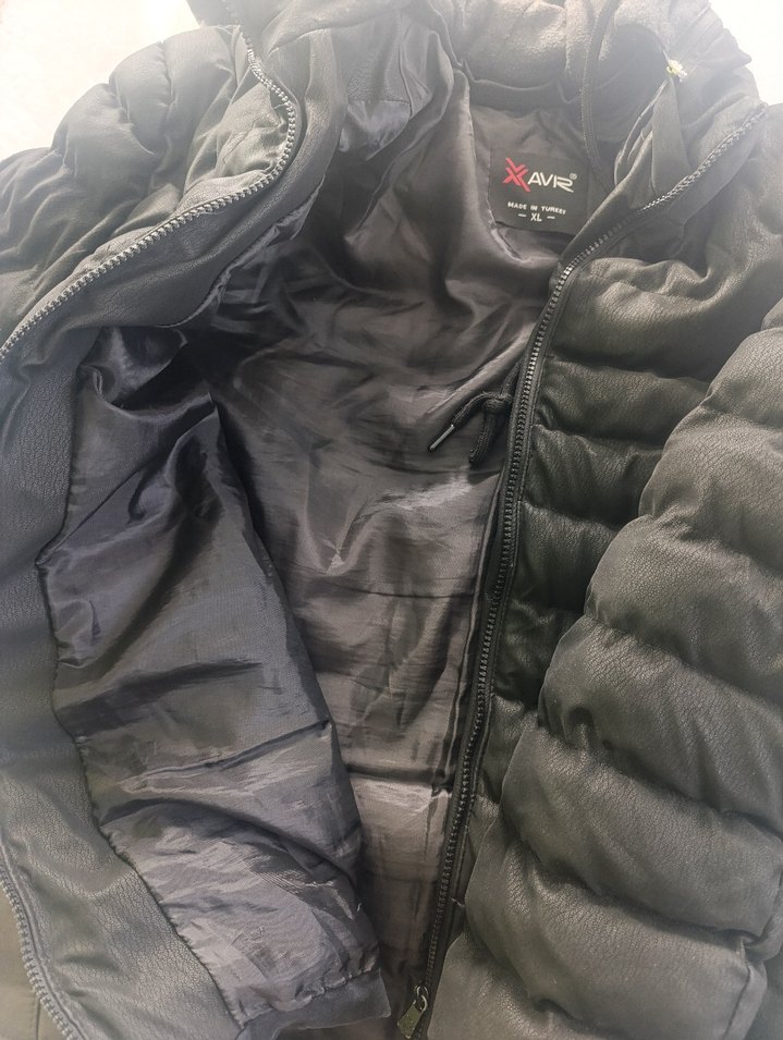 Siyah Fermuarlı erkek Kışlık Mont - Görsel 4