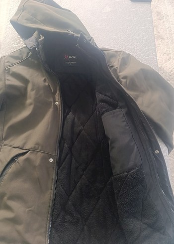 Kapüşonlu Fermuarlı Kahverengi Erkek Mont - Görsel 2