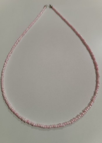 PEMBE İNCİ TOZU KOLYE