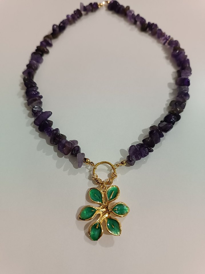 AMETİST TASARIM KOLYE - Görsel 3