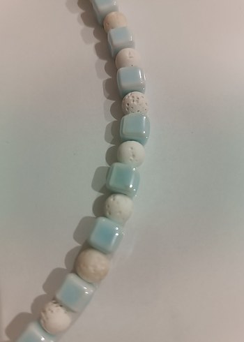 Bohem Turkuaz Boncuklu Mini Kolye - Görsel 5