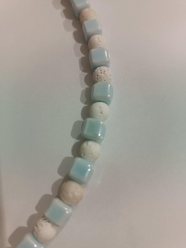 Bohem Turkuaz Boncuklu Mini Kolye - Görsel 5