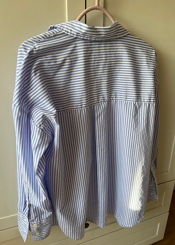 Mavi Çizgili Uzun Kollu Gömlek - Görsel 2