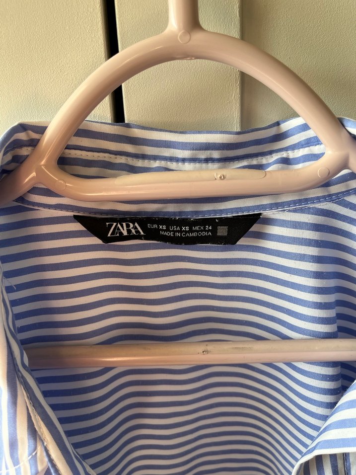 Mavi Çizgili Uzun Kollu Gömlek - Görsel 3