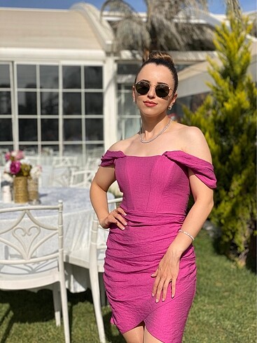 Mini straplez abiye elbise milla