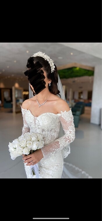 Fransız Dantel Balık Gelinlik - Görsel 3