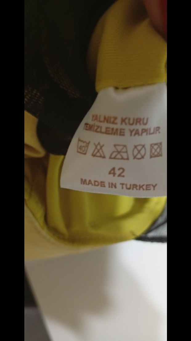 Dantel Detaylı Sarı dizde Abiye Elbise - Görsel 3