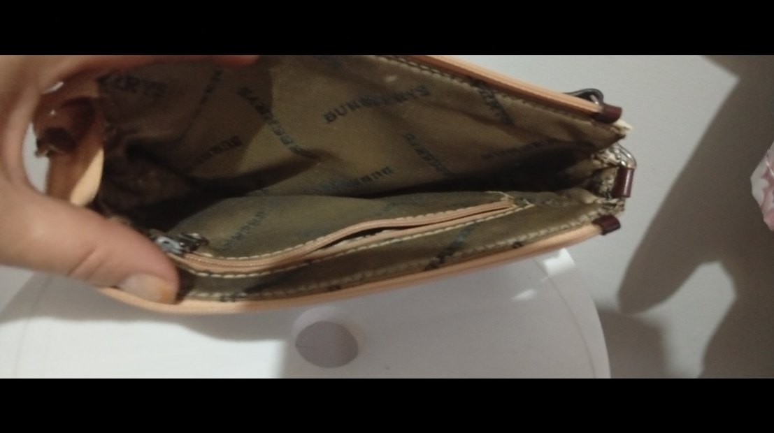 Bej Baskılı Fermuarlı Kadın Çanta - Görsel 3