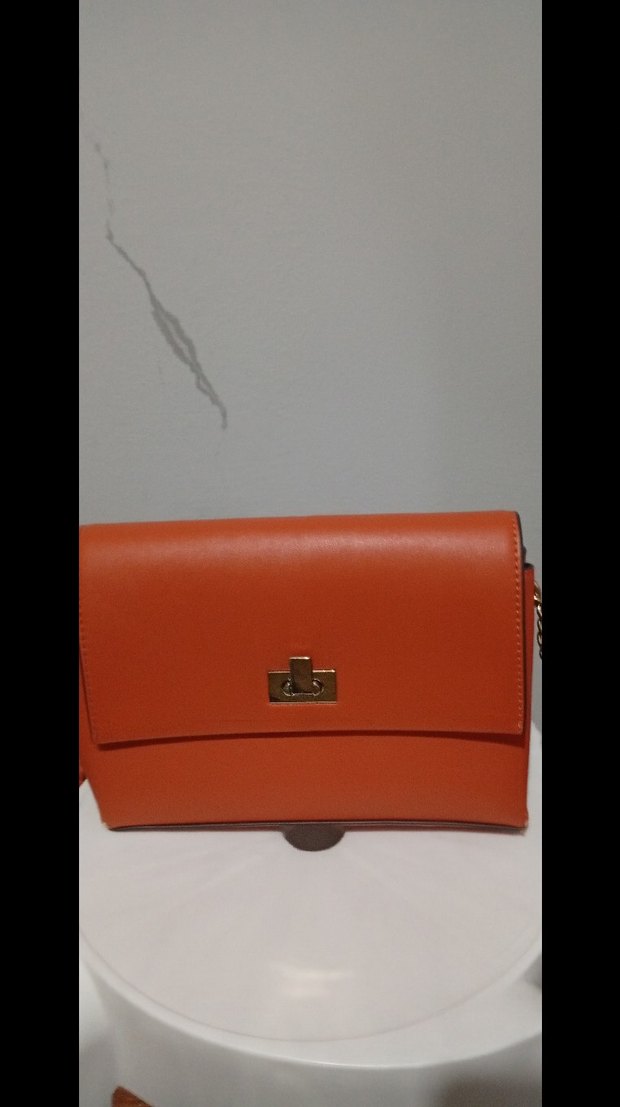 Kahverengi Deri Tokalı Kadın Çanta - Görsel 2