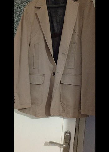 Bej Erkek Düğmeli Ceket, Normal Kesim - Görsel 5