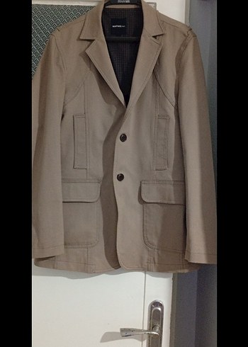 Bej Erkek Düğmeli Ceket, Normal Kesim - Görsel 2