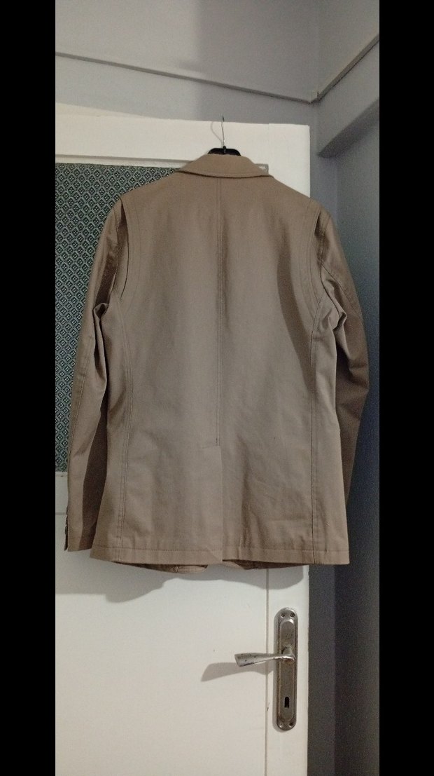 Bej Erkek Düğmeli Ceket, Normal Kesim - Görsel 4