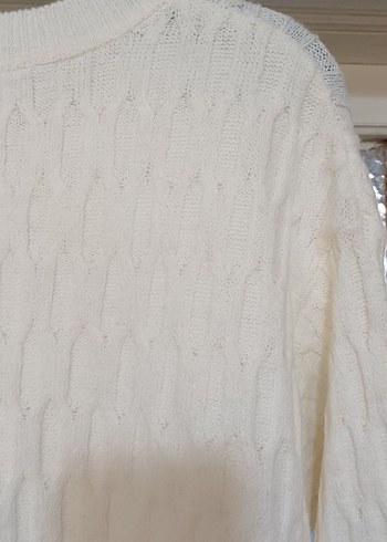 LCw Waikiki Krem renk  Örgü Kadın Triko 46 ben salaştır - Görsel 3