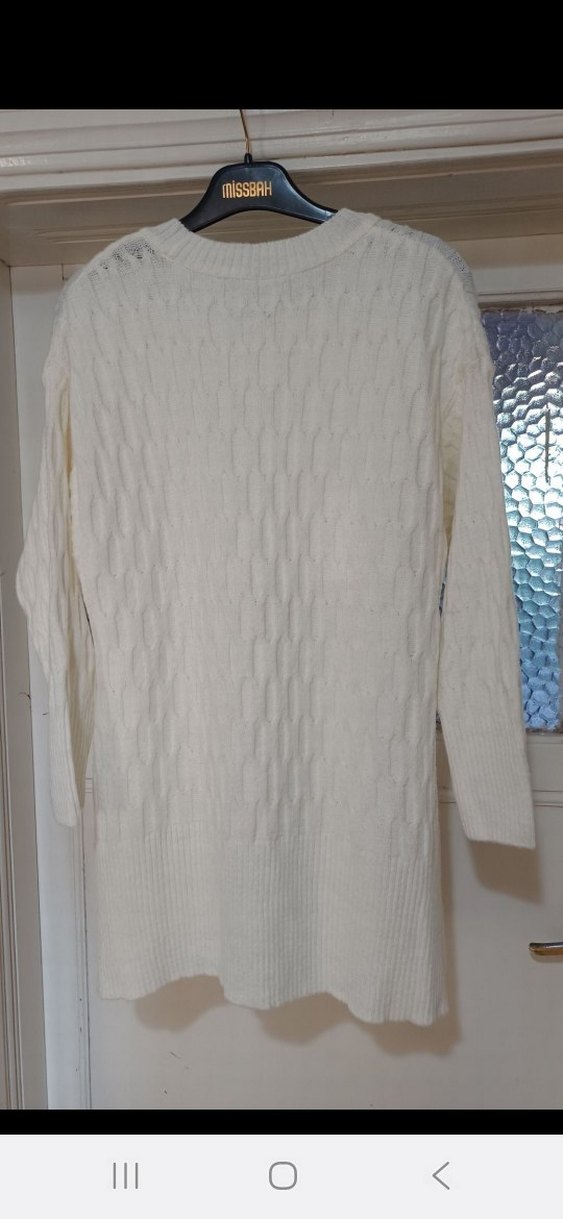 LCw Waikiki Krem renk  Örgü Kadın Triko 46 ben salaştır - Görsel 2