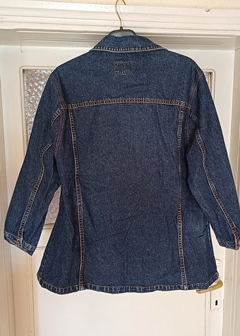 Diğer Düğmeli Kadın Mavi Denim Ceket