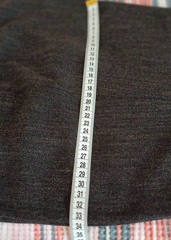 Kadın Gri Pilili Yün simli  Kumaş Pantolon - Görsel 7