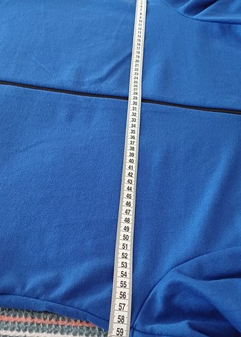 Saks Mavi Kapüşonlu Fermuarlı aşofman - Görsel 4
