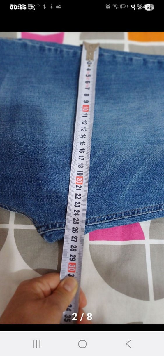 Kadın Mavi Normal Boy Elastik Denim Jean - Görsel 2