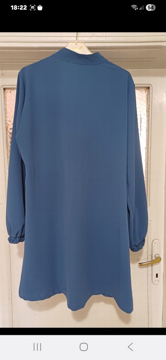 Mavi Kadın Fermuarlı Uzun Tunik takım - Görsel 3