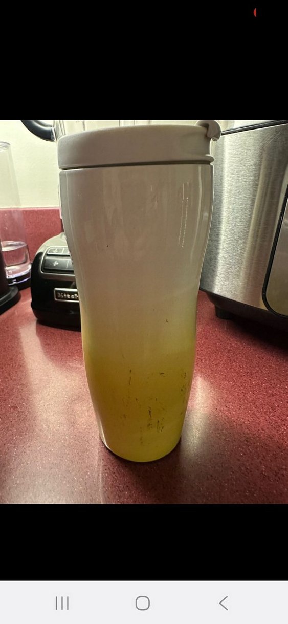 Sarı Starbucks Termos Bardak - Görsel 2