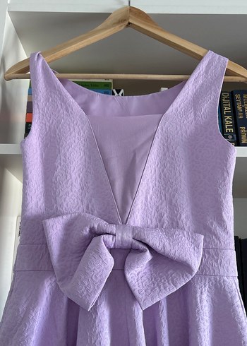 Pastel Mor Midi Kadın Elbise - Görsel 3