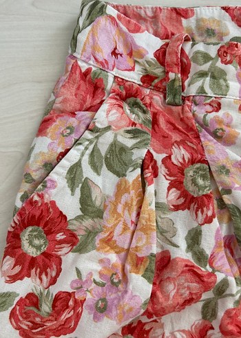 Çiçek Desenli Fırfırlı Bohem Etek - Görsel 2