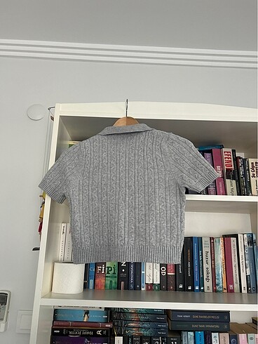 s Beden gri Renk pull and bear kısa triko