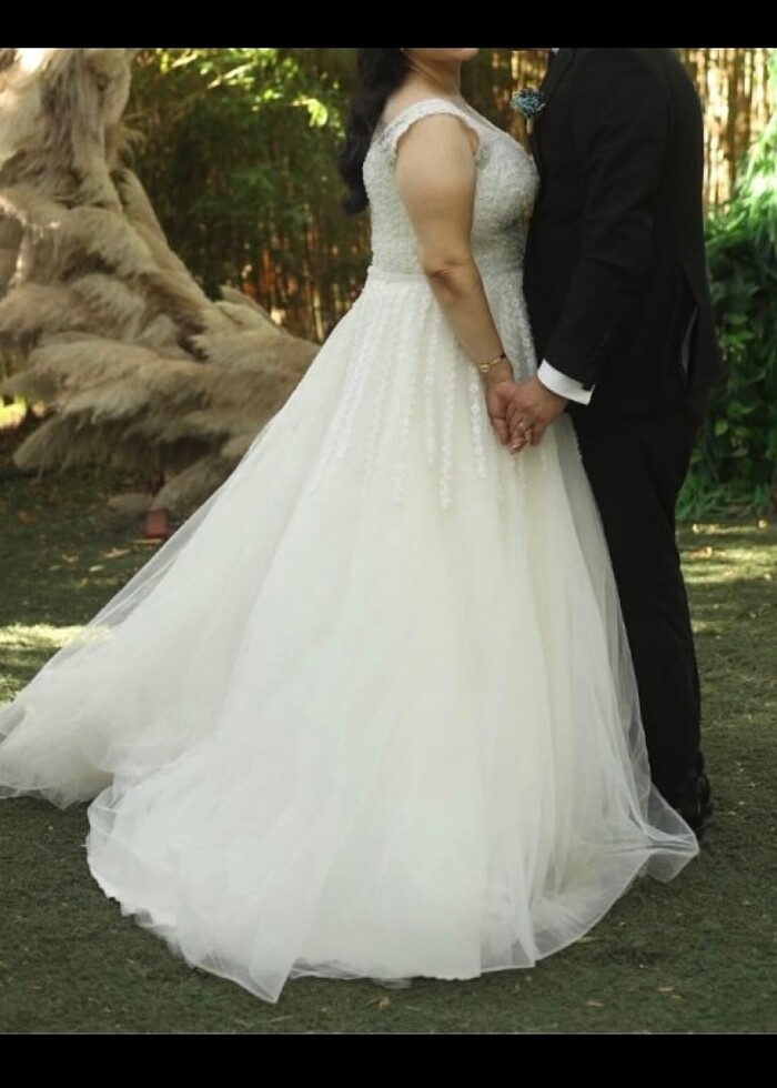 42-48 beden uyumlu gelinlik - Görsel 2