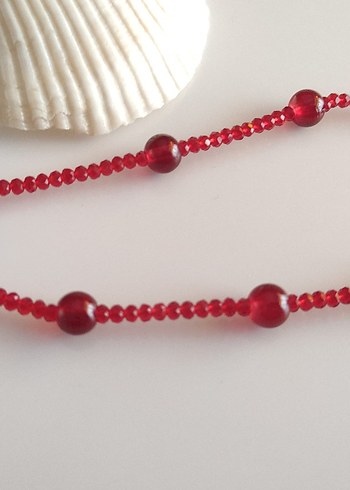 Kırmızı Boncuklu Bohem Kadın Charm - Görsel 2