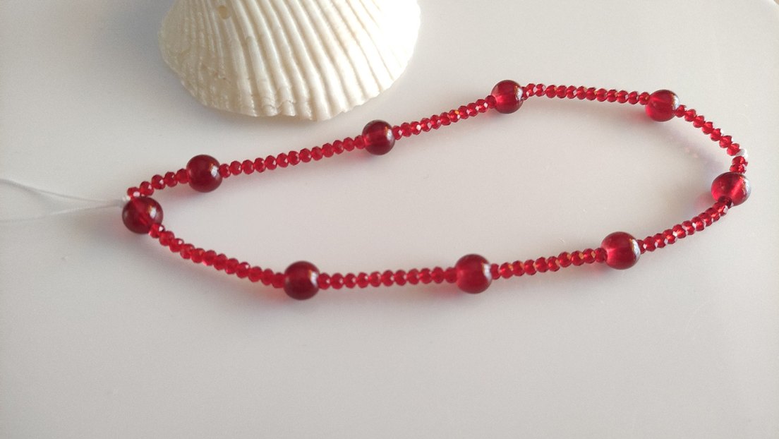 Kırmızı Boncuklu Bohem Kadın Charm - Görsel 2